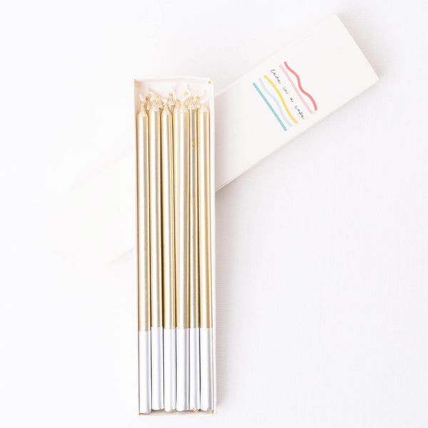 Pack 12 velas douradas
